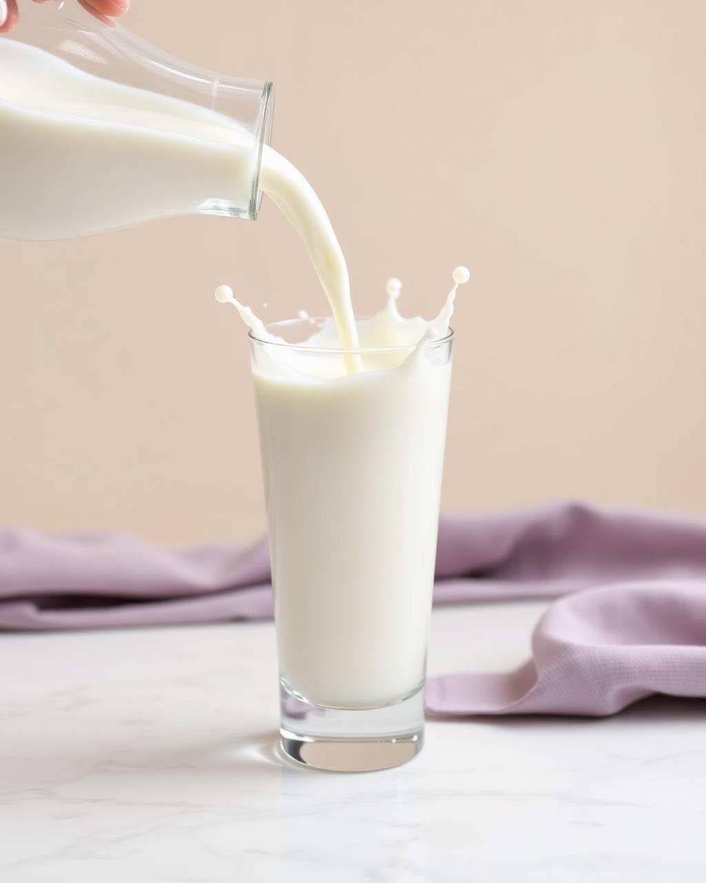 Milk pouring